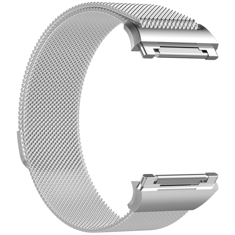 Luxury Milanese Magnetic Stainless Steel Watch Band for Fitbit Ionic - Size: L, Silver Color-2