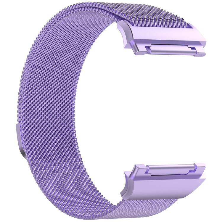 Luxury Milanese Magnetic Metal Watch Band for Fitbit Ionic - Size: S, Purple-3