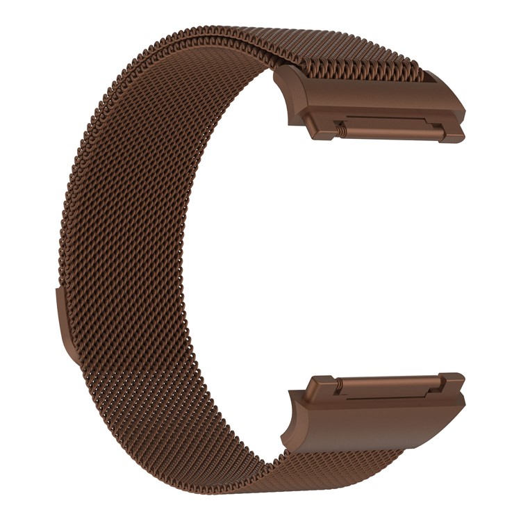 Luxury Milanese Magnetic Metal Watch Strap Replacement for Fitbit Ionic - Size: L, Coffee-2