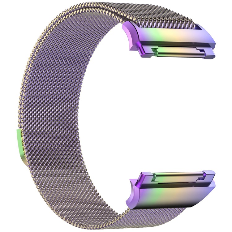 Luxury Milanese Adjustable Stainless Steel Watch Band for Fitbit Ionic - Size: S, Multi-color-2