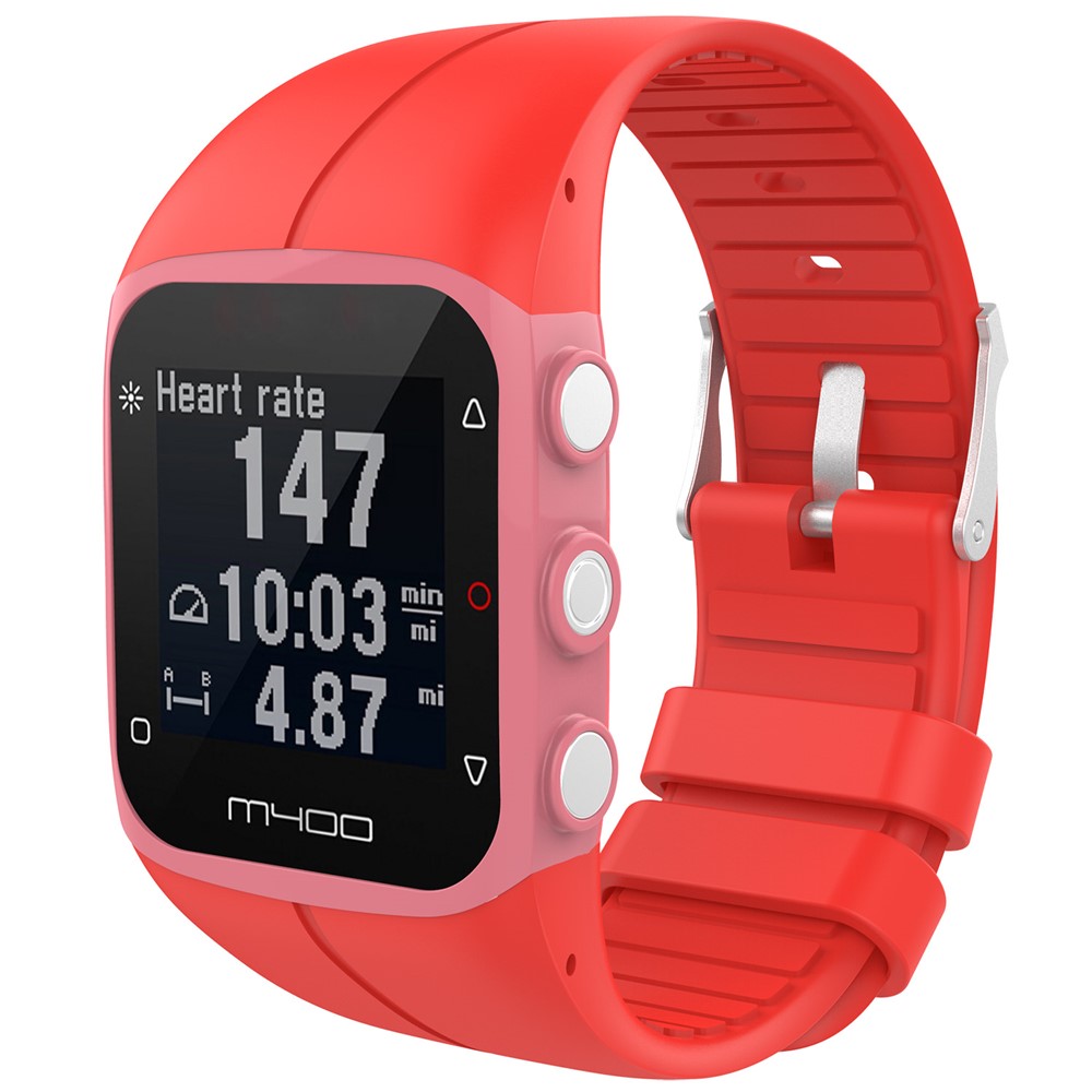 Soft Silicone Watch Band for Polar M400 - Red-2