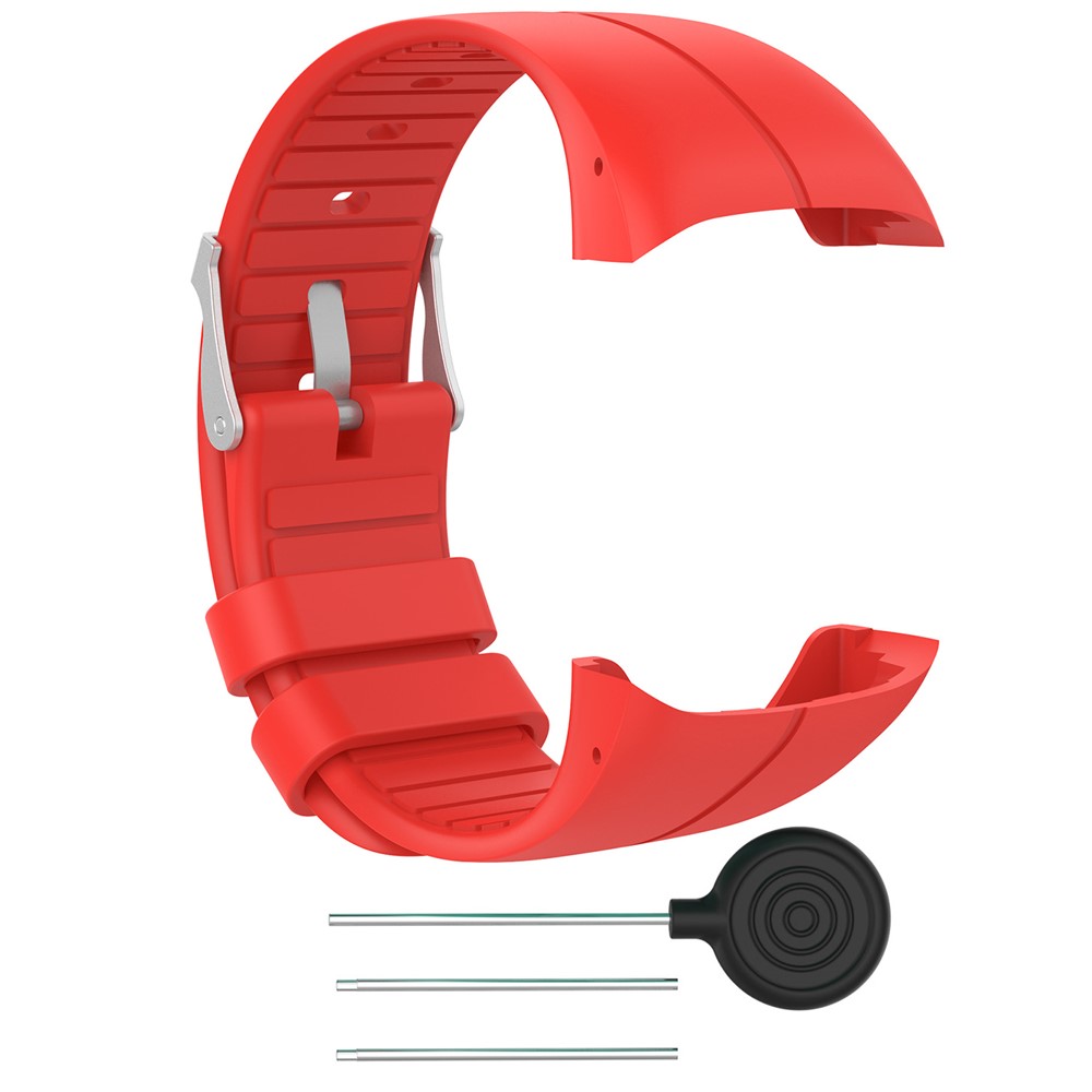 Soft Silicone Watch Band for Polar M400 - Red-3