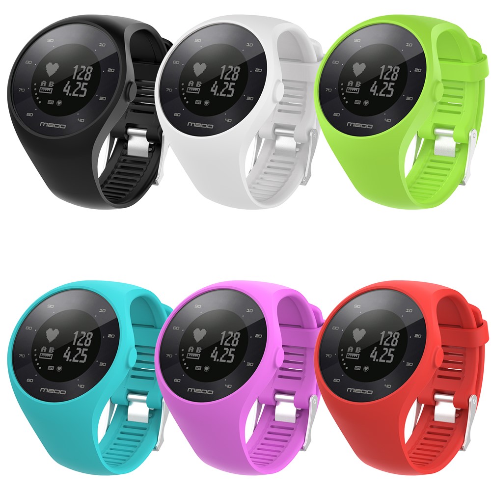 Soft Silicone Wrist Watch Band Replacement for Polar M200 - White-4
