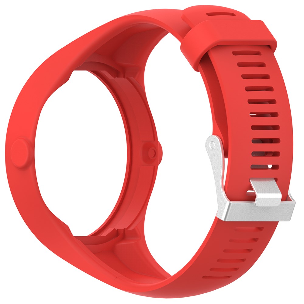 Soft Silicone Wrist Watch Strap Replacement for Polar M200 - Red-1
