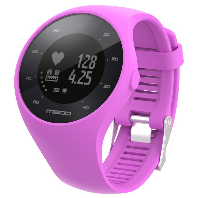 For Polar M200 Soft Silicone Wrist Watch Band Strap Replacement - Purple-3