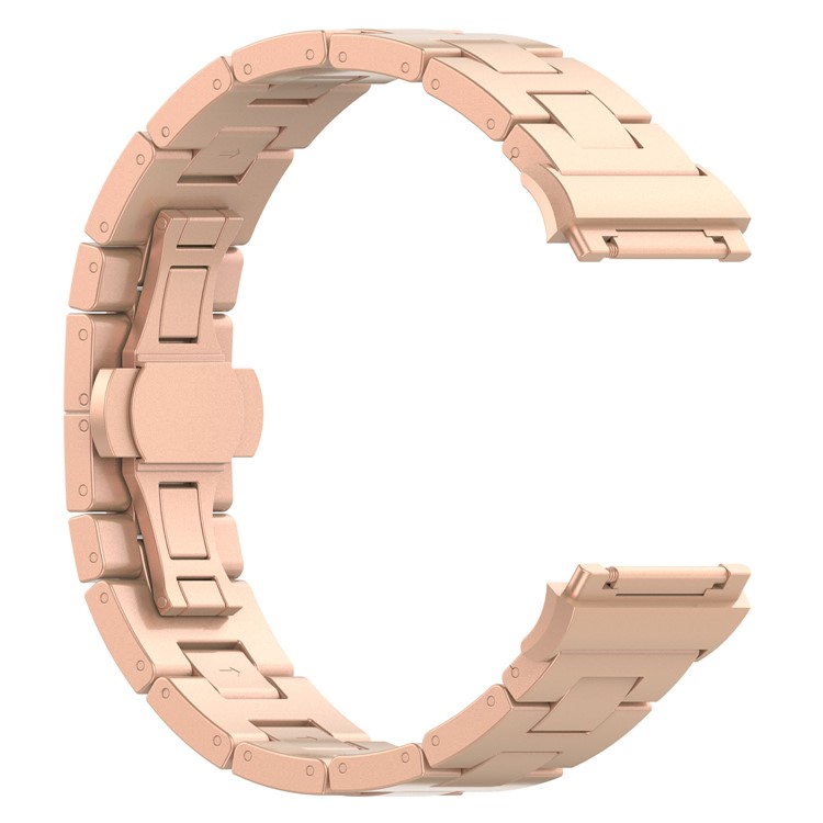 Solid Stainless Steel Link Watch Band Replacement for Fitbit Ionic - Rose Gold Color-2