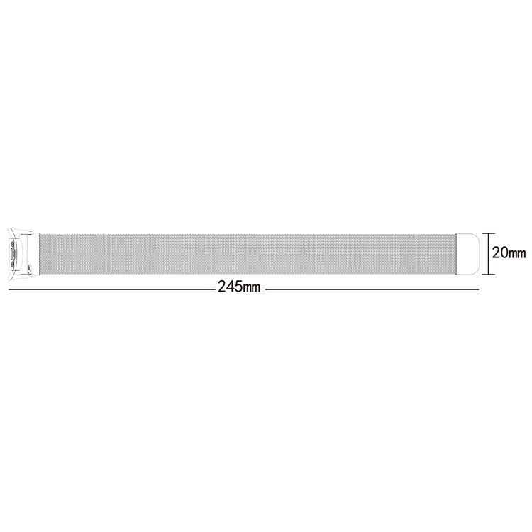 For Samsung Gear S2 Magnetic Milanese Loop Stainless Steel Woven Watch Strap - Silver Color-4