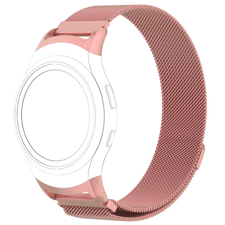 Replacement Magnetic Milanese Stainless Steel Woven Watch Band for Samsung Gear S2 - Rose Gold Color-2
