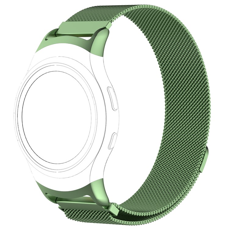 Stainless Steel Woven Magnetic Milanese Watch Bracelet for Samsung Gear S2 - Green-2