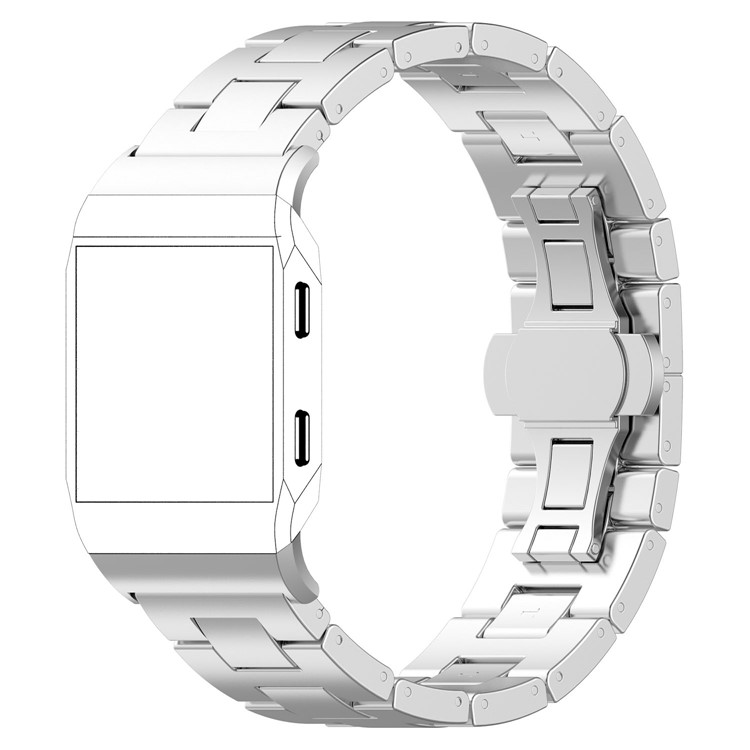 

Solid Stainless Steel Watchband Strap Bracelet for Fitbit Ionic - Silver Color