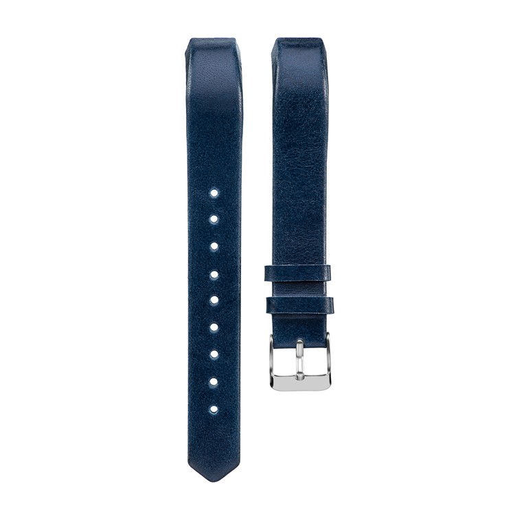 Classic Buckle Genuine Leather Watch Strap Replacement for Fitbit Alta/Alta HR - Royal Blue-1