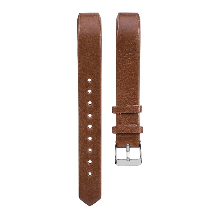 Pour Fitbit Alta / Alta HR Bracelet En Cuir Véritable Avec Boucle Ardillon Classique - Marron foncé-1