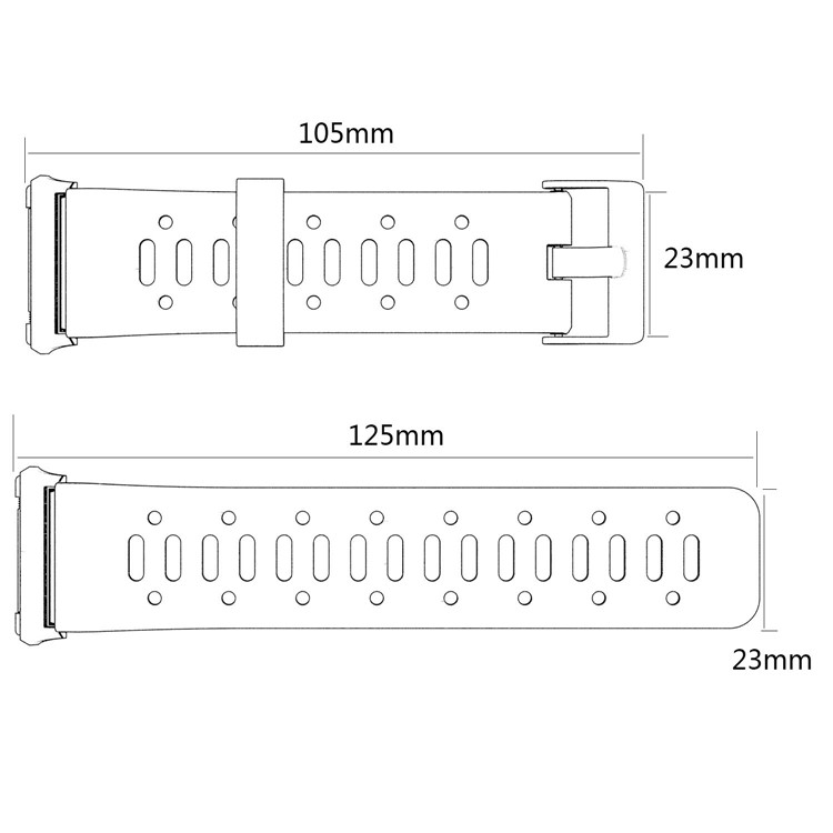 Bi-color Fashion Sports Silicone Bracelet Strap for Fitbit Ionic - Black / White-4