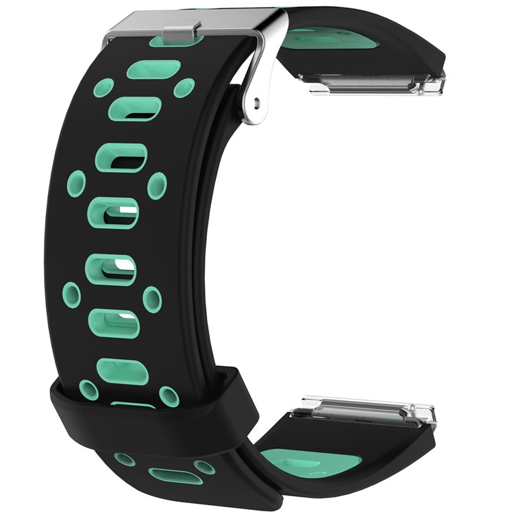 For Fitbit Blaze Band Accessory Two-color Breathable Sports Silicone Strap - Black / Green-2