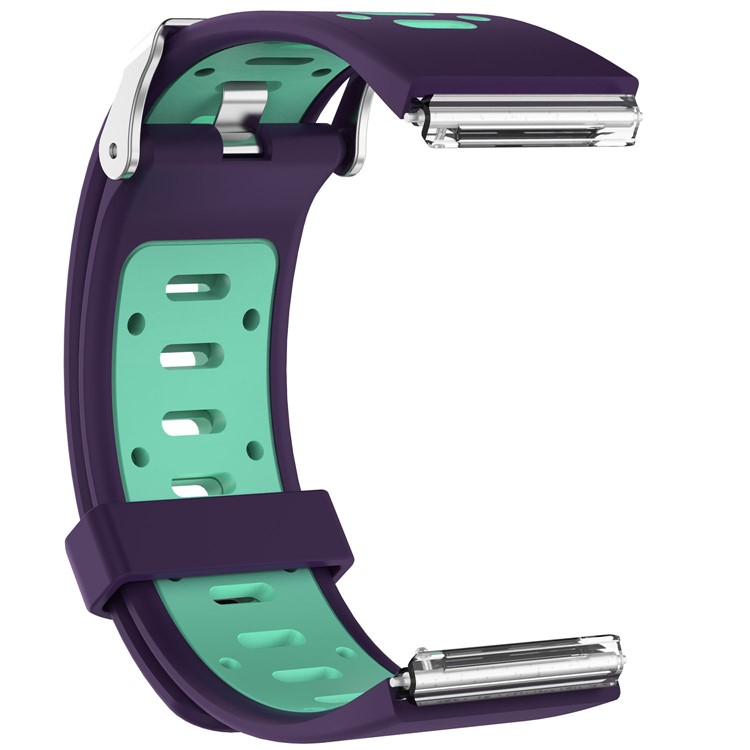 For Fitbit Blaze Fashion Two-color Breathable Sports Silicone Strap Band Accessory - Purple / Green-2