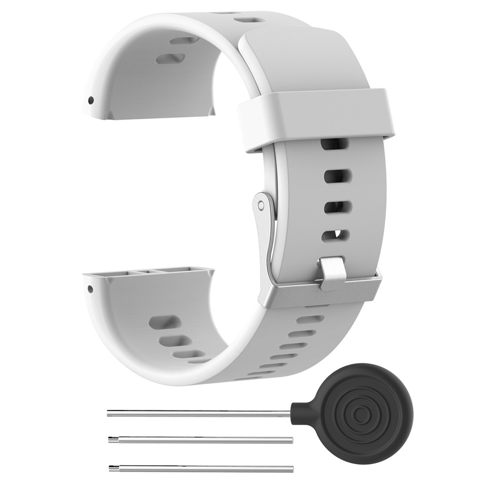 Soft Silicone Wrist Watch Band Replacement for Polar V800 GPS Sports Watch - White-3