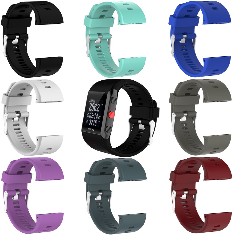 Soft Silicone Wrist Watch Band Replacement for Polar V800 GPS Sports Watch - White-4