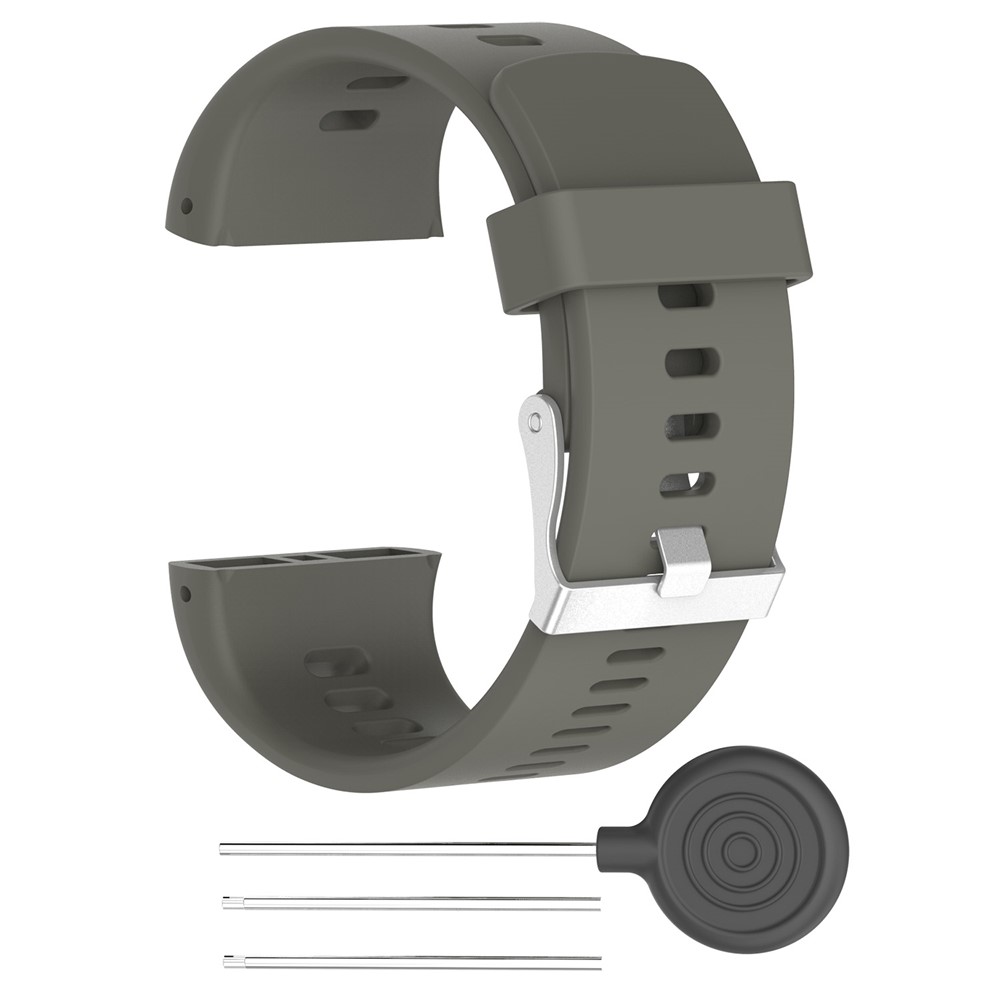 Correa de Muñeca de Silicona Suave Para Reloj Deportivo Polar V800 Gps, Banda de Reloj de Reemplazo Con Herramientas - Gris