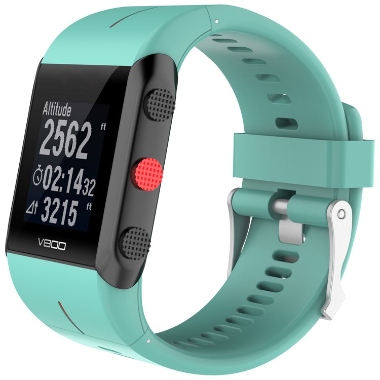 Мягкий Силиконовый Ремешок Для Часов Smartwatch Для Полярных Спортивных Часов V800 GPS - Циан-2