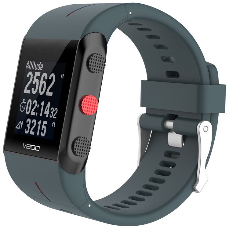 Soft Wrist Watch Silicone Strap Replacement for Polar V800 GPS Sports Watch - Blackish Green-2