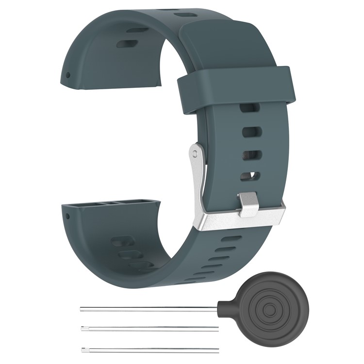 Soft Wrist Watch Silicone Strap Replacement for Polar V800 GPS Sports Watch - Blackish Green-3