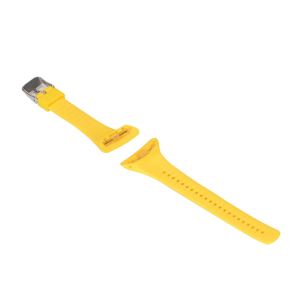 Soft Silicone Wrist Watch Strap Replacement for Polar FT4 / FT7 - Yellow-3