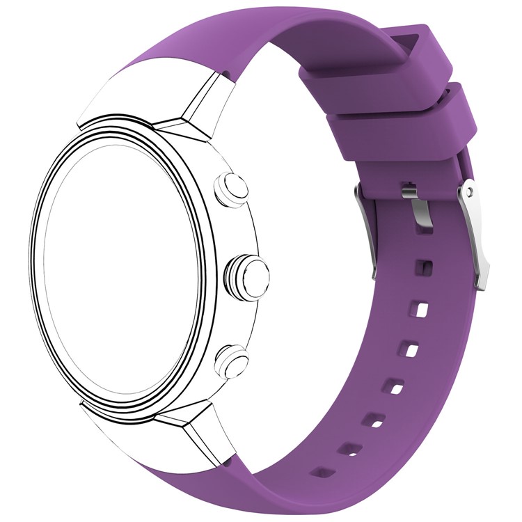 Silicone Soft Watch Band Wrist Strap for ASUS ZenWatch 3 - Purple-1