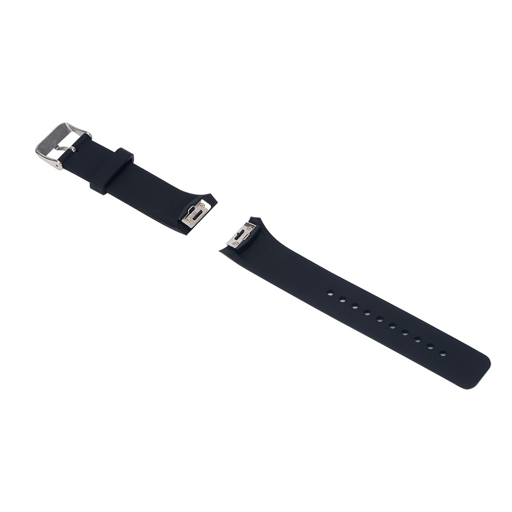 Flexible Silicone Watch Strap for Samsung Galaxy Gear S2 R720/R730 - Black-2