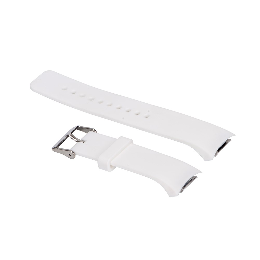 Soft Silicone Watch Strap for Samsung Galaxy Gear S2 R720/R730 - White-1