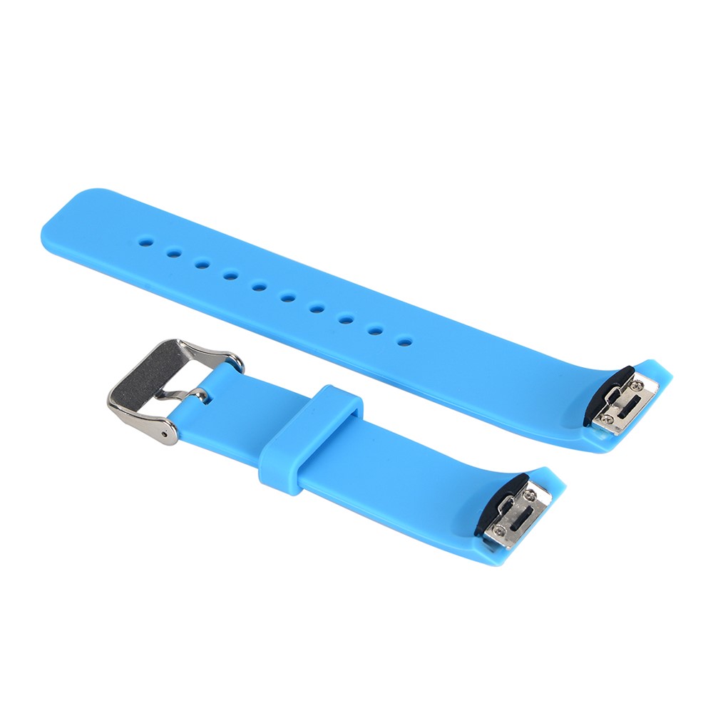 Sangle de Montre à Boucle en Métal en Silicone Flexible Pour Samsung Galaxy Gear S2 R720 / R730 - Bleu Ciel-2