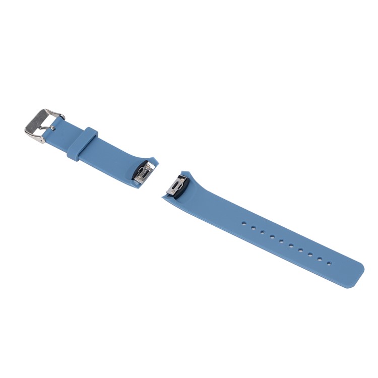 Flexible Silicone Metal Buckle Watch Band for Samsung Galaxy Gear S2 R720/R730 - Baby Blue-2