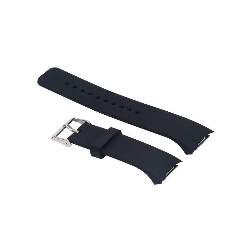 Women Silicone Wrist Watch Strap for Samsung Gear S2 R720 / R730 - S / Black-1