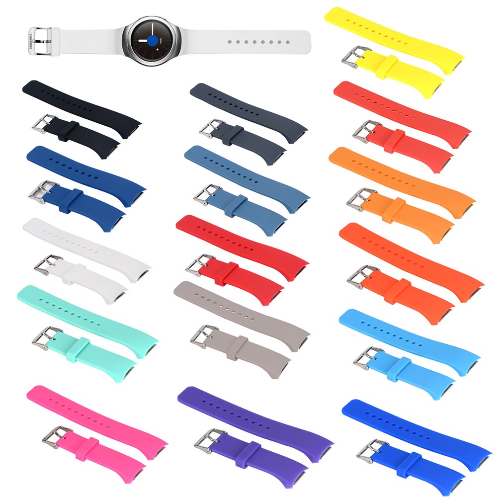 Women Silicone Wrist Watch Strap for Samsung Gear S2 R720 / R730 - S / Black-3