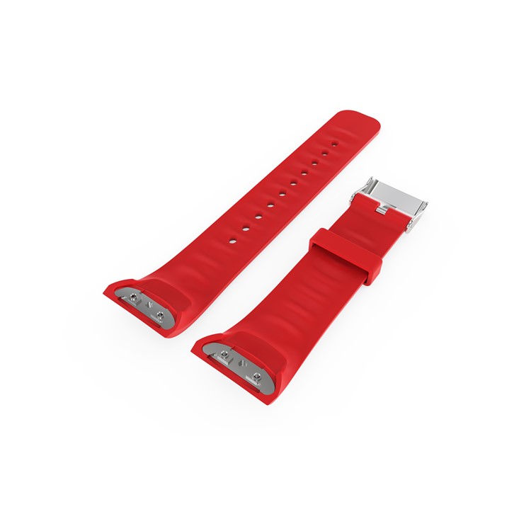 Replacement Silicone Men Watch Bracelet for Samsung Galaxy Gear Fit 2 Pro - Red-2