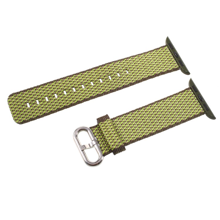 

Nylon Watch Band Strap with Metal Buckle for Apple Watch Series 5 4 40mm, Series 3 / 2 / 1 38mm - Green, Apple Watch Series 5 40mm