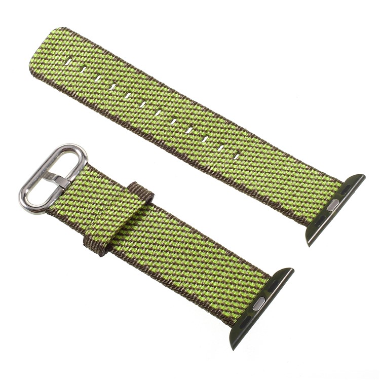 Nylon Watch Band Strap with Metal Buckle for Apple Watch Series 4 40mm, Series 3 / 2 / 1 38mm - Green-2