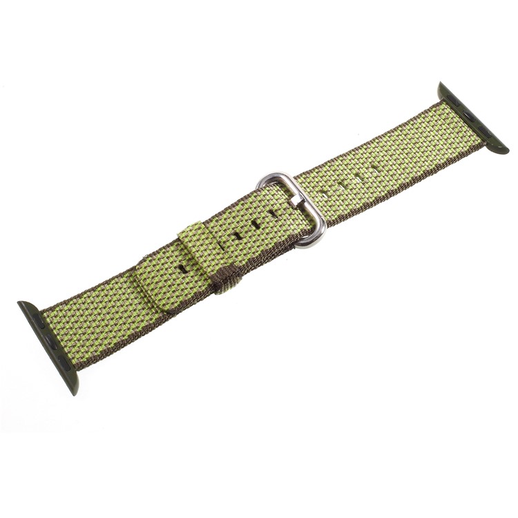 Nylon Watch Band Strap with Metal Buckle for Apple Watch Series 4 40mm, Series 3 / 2 / 1 38mm - Green-3