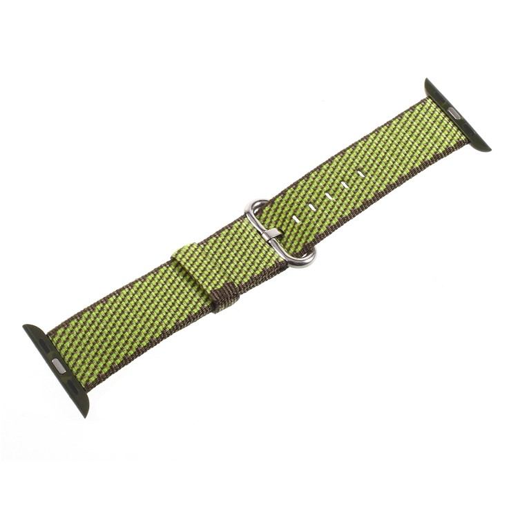 Nylon Watch Band Strap with Metal Buckle for Apple Watch Series 4 40mm, Series 3 / 2 / 1 38mm - Green-4