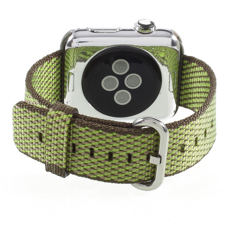 Nylon Watch Band Strap with Metal Buckle for Apple Watch Series 4 40mm, Series 3 / 2 / 1 38mm - Green-6