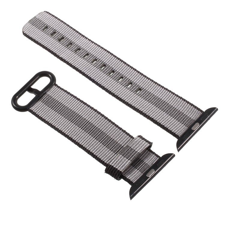 Metallschnalle Nylonarmband Für Apple Watch Serie 3/2/1 42mm - Grau-2