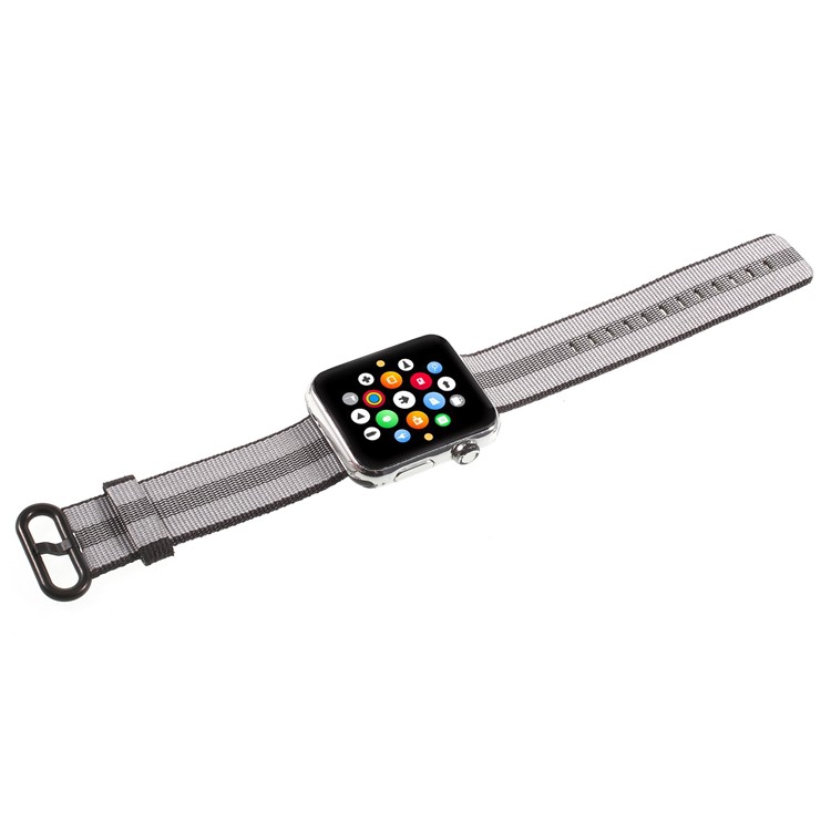 Metallschnalle Nylonarmband Für Apple Watch Serie 3/2/1 42mm - Grau-6