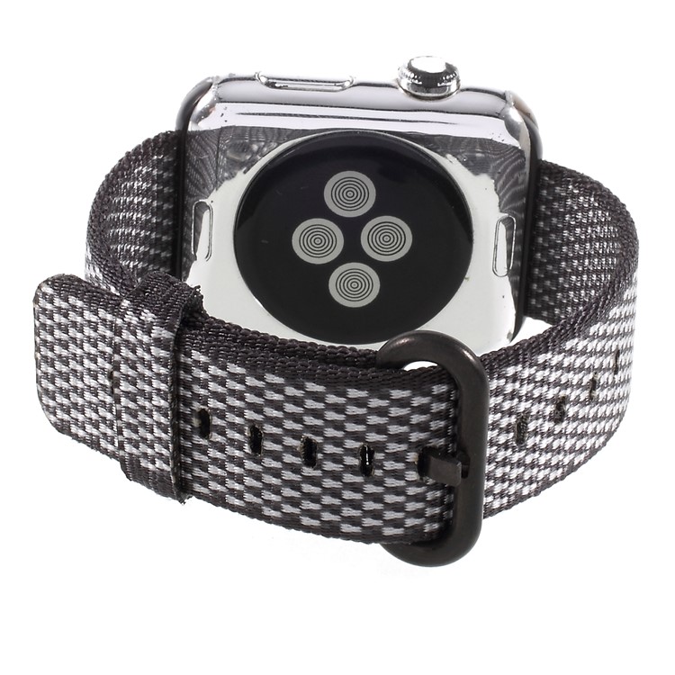 Metal Buckle Nylon Watch Band Replacement for Apple Watch Series 4 44mm / Series 3/2/1 42mm - Black-6