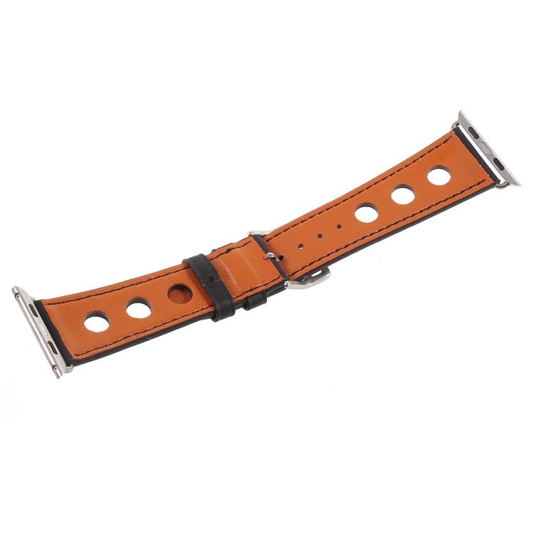 Metallschnalle PU Lederband Für Apple Watch Serie 3/2/1 42mm - Schwarz-4