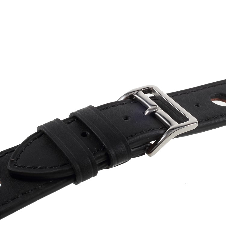 Metallschnalle PU Lederband Für Apple Watch Serie 3/2/1 42mm - Schwarz-5