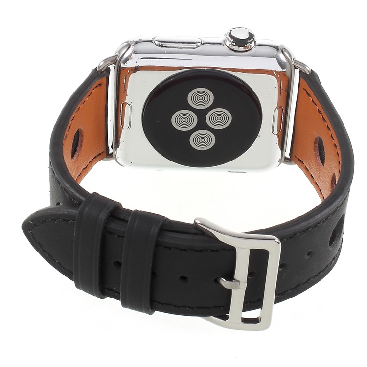 Metallschnalle PU Lederband Für Apple Watch Serie 3/2/1 42mm - Schwarz-7