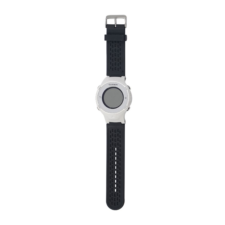 Soft Silicone Watch Strap with Pins and Screwdrivers for Garmin Vivoactive Approach S2 S4 - Black-2
