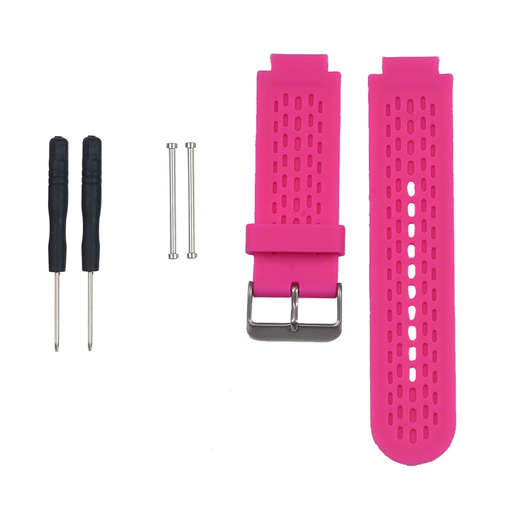 Silicone Watch Strap Replacement for Garmin Vivoactive Approach S2 S4 with Pins and Screwdrivers - Rose-1