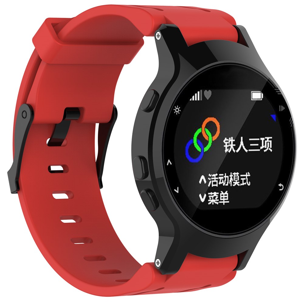 Replacement Silicone Watch Strap for Garmin Forerunner 225 - Red-2