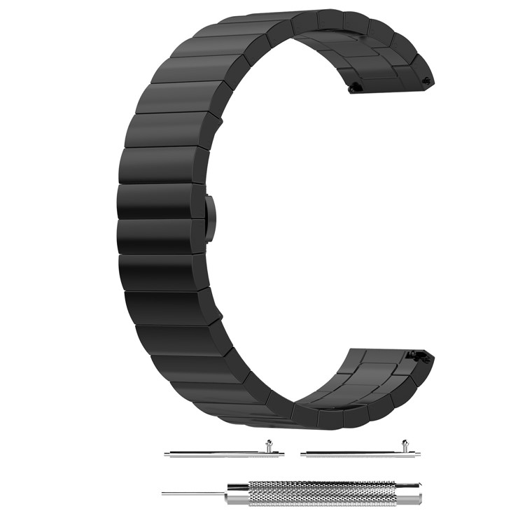 Solid Stainless Steel Link Chain Watch Band with Spring Bars for Samsung Gear S3 Frontier / S3 Classic - Black-1