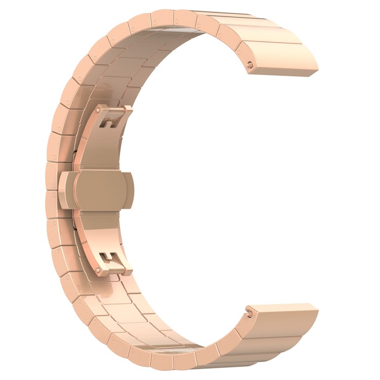 For Samsung Gear S3 Frontier / S3 Classic Solid Stainless Steel Link Chain Watch Strap with Spring Bars - Rose Gold Color-3
